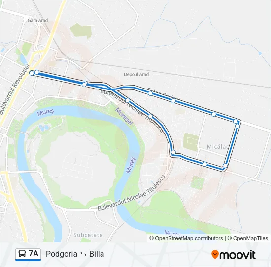 7A Bus Line Map