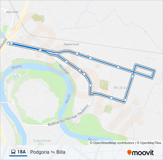 18A Bus Line Map