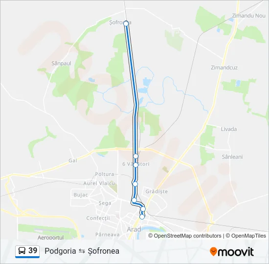 39 Bus Line Map