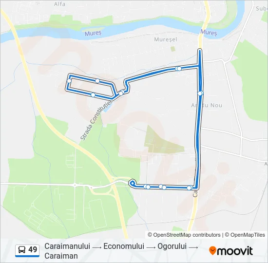 49 Bus Line Map