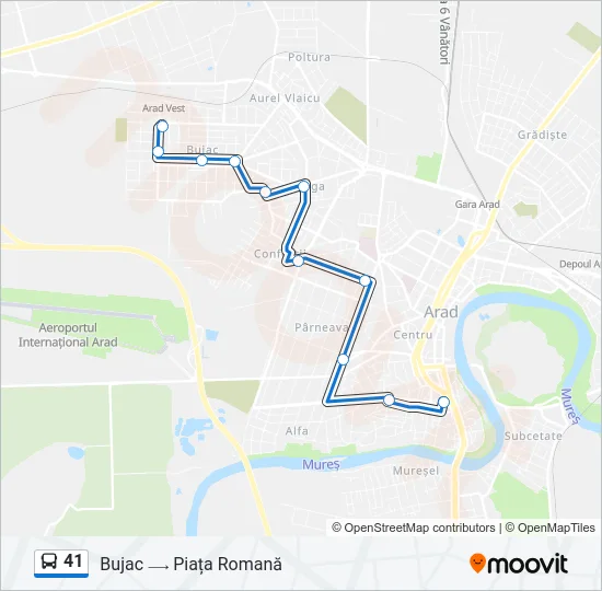 41 Bus Line Map