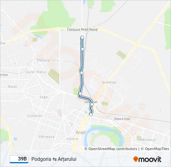 39B bus Line Map