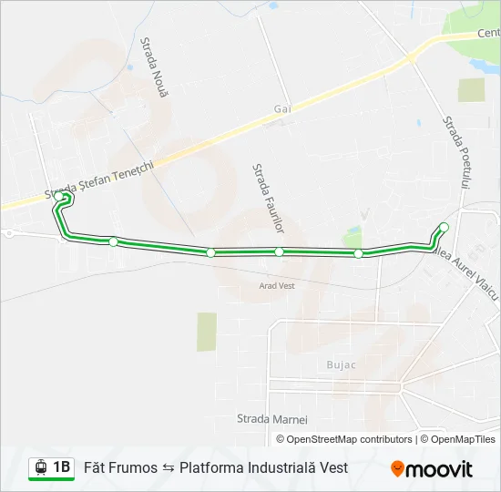1B Light Rail Line Map