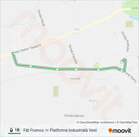 1B Light Rail Line Map