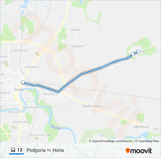 13 Bus Line Map