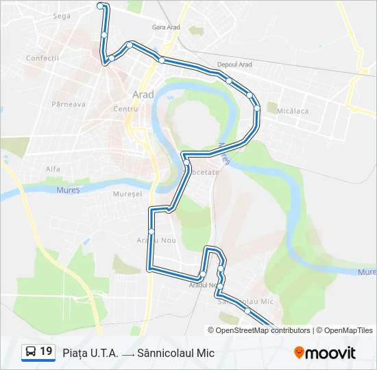 19 Bus Line Map
