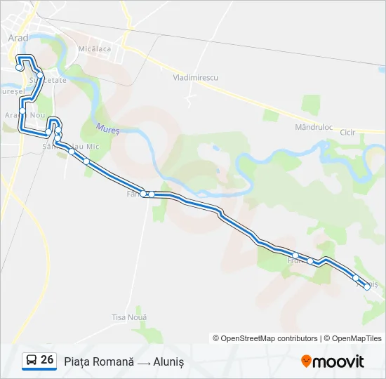 26 Bus Line Map
