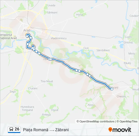 26 Bus Line Map