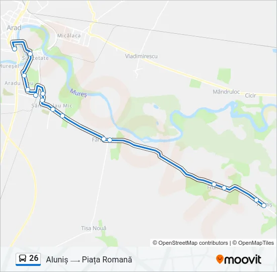 26 Bus Line Map