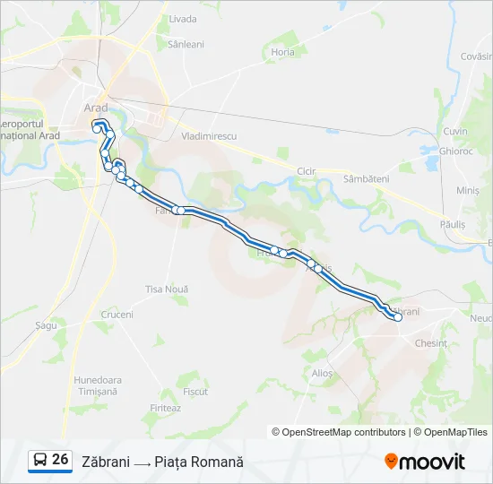 26 Bus Line Map