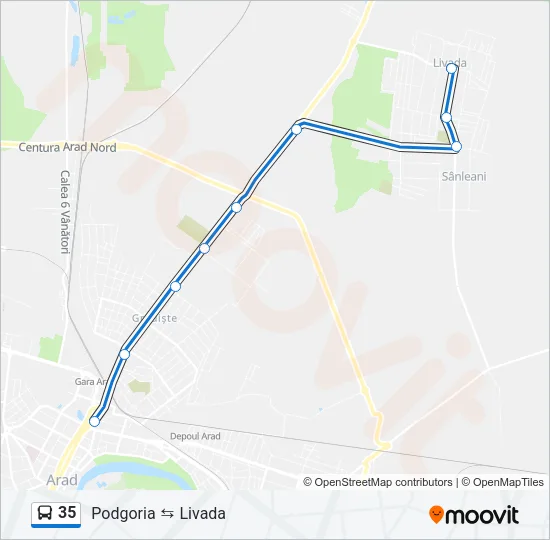 35 Bus Line Map