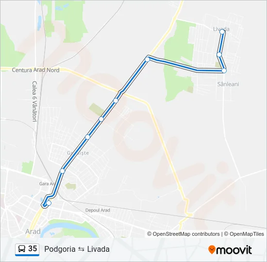 35 Bus Line Map