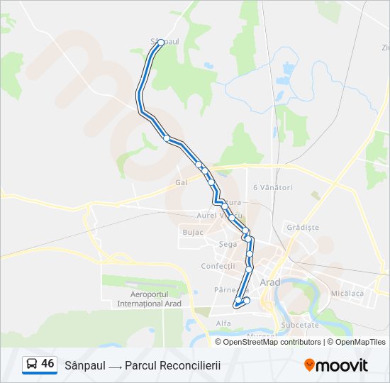 46 Bus Line Map