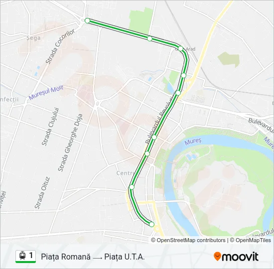 1 Light Rail Line Map