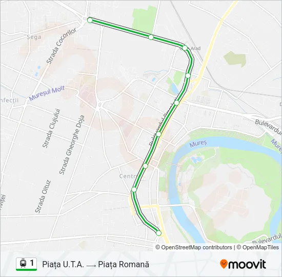 1 Light Rail Line Map