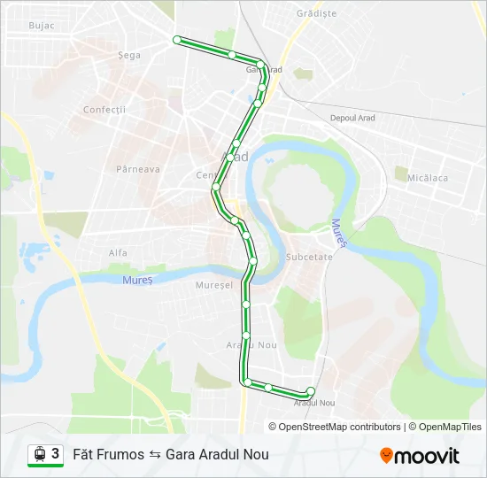 3 Light Rail Line Map
