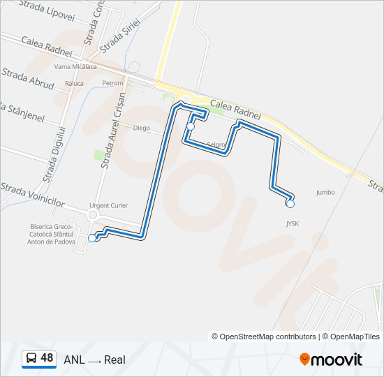 48 Bus Line Map