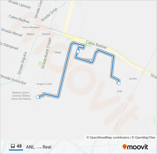 48 Bus Line Map