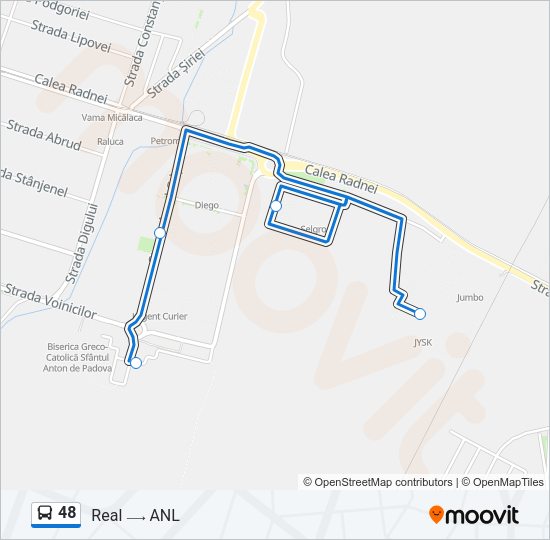 48 Bus Line Map