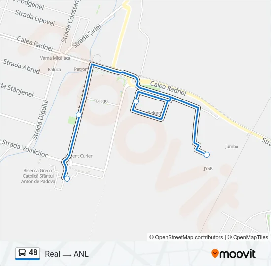 48 Bus Line Map