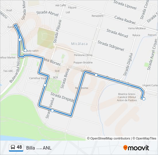 48 Bus Line Map