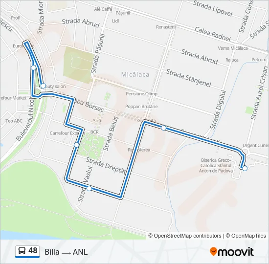 48 Bus Line Map