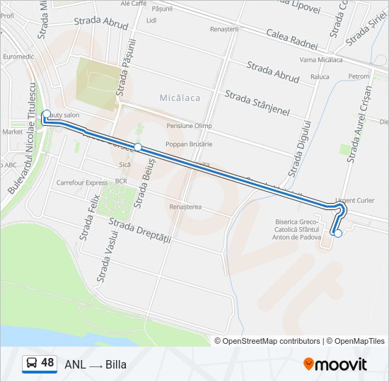 48 Bus Line Map