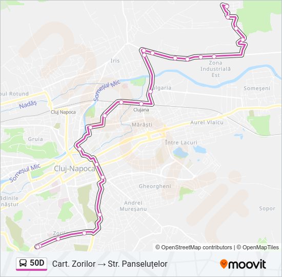 50D Bus Line Map