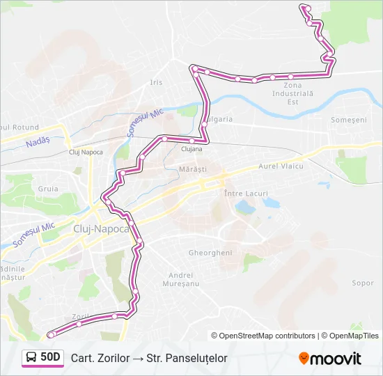50D Bus Line Map