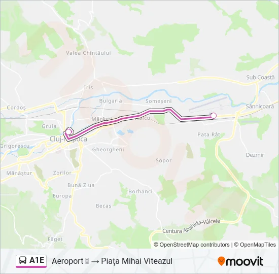 A1E Bus Line Map