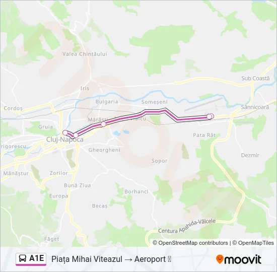 A1E Bus Line Map