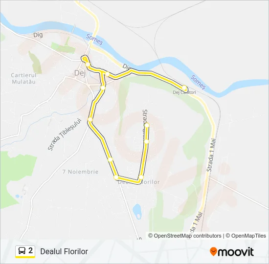 2 Bus Line Map