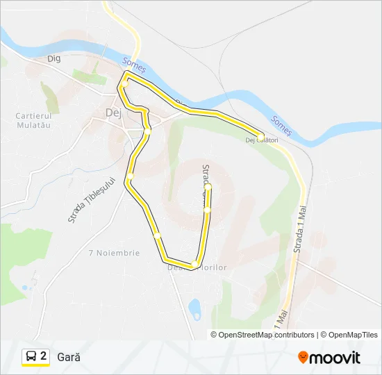 2 Bus Line Map