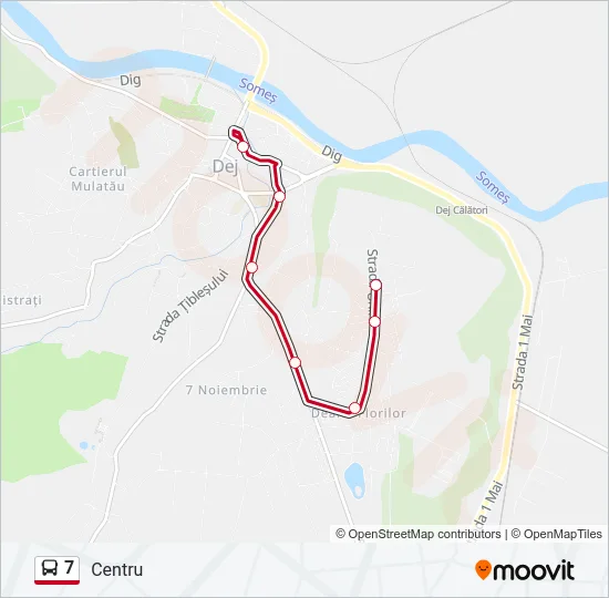 7 Bus Line Map