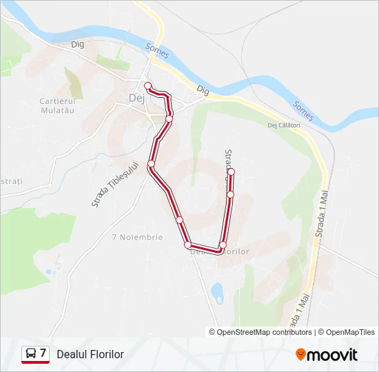 7 Bus Line Map