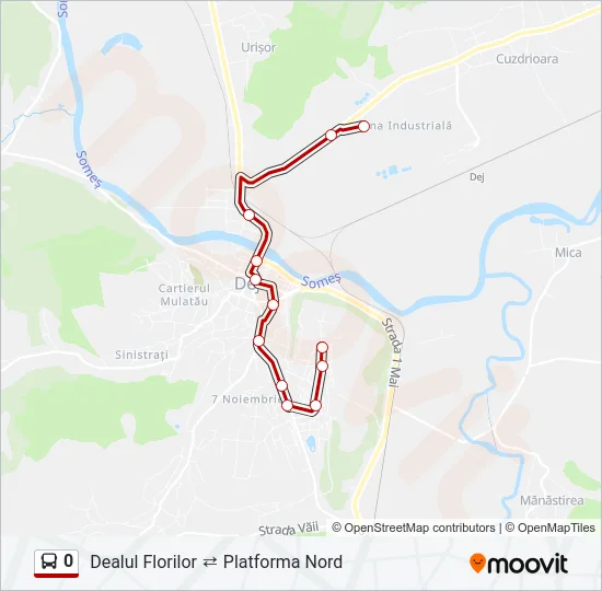 0 Bus Line Map
