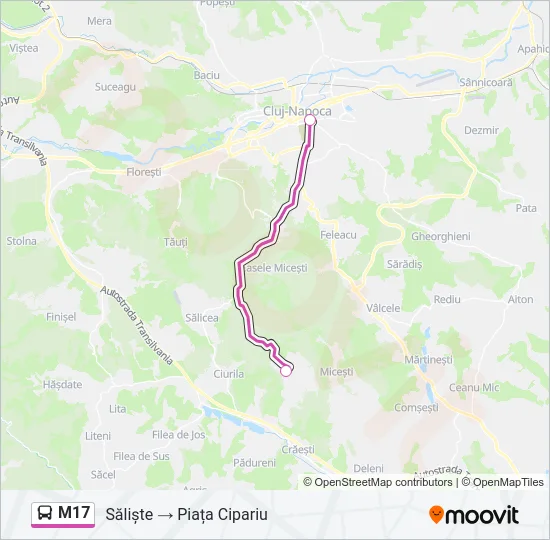 M17 Bus Line Map
