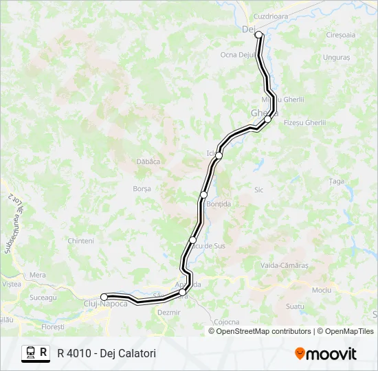 Hartă linie tren R