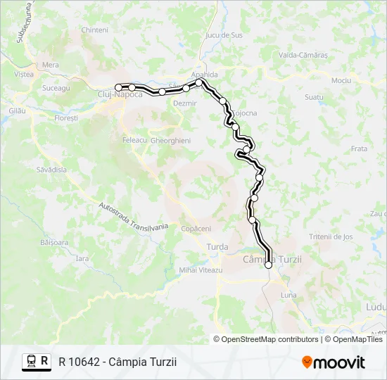 Hartă linie tren R