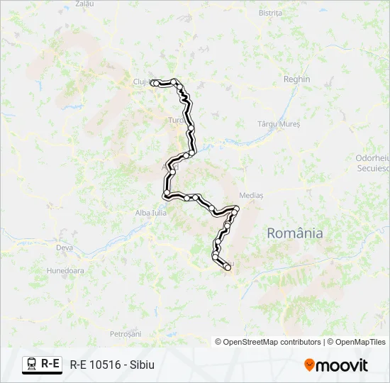 R-E Train Line Map