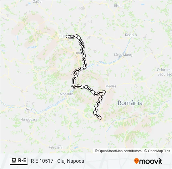 R-E Train Line Map