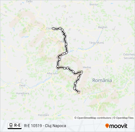 R-E Train Line Map