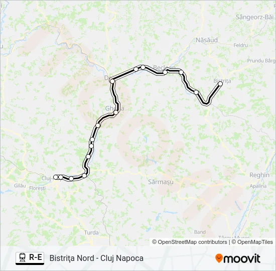 R-E Train Line Map