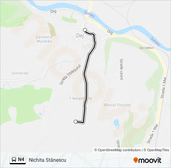 N4 Bus Line Map
