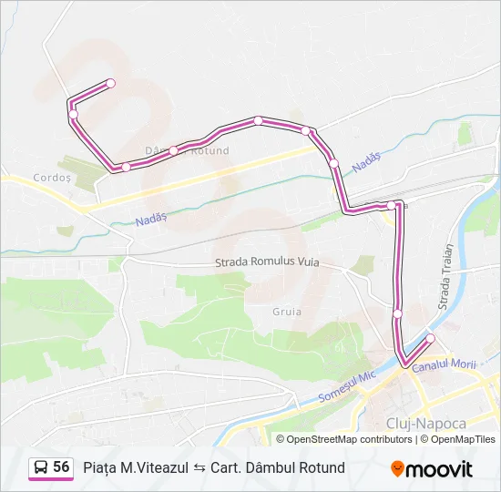 56 Bus Line Map