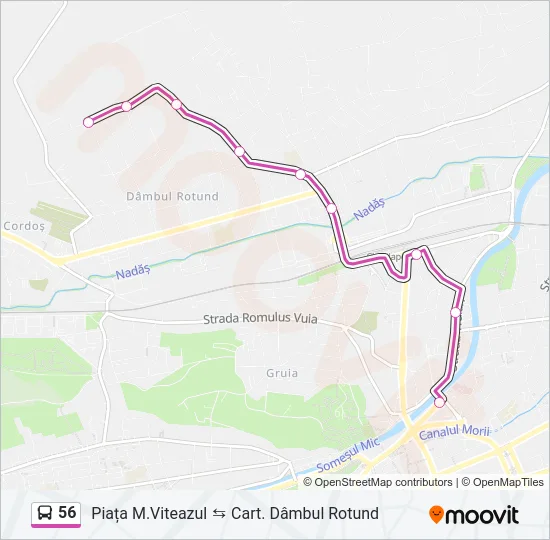 56 Bus Line Map