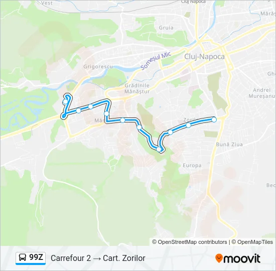 99Z Bus Line Map