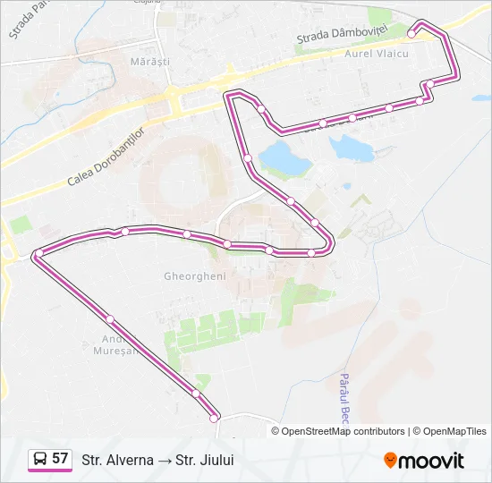 57 Bus Line Map