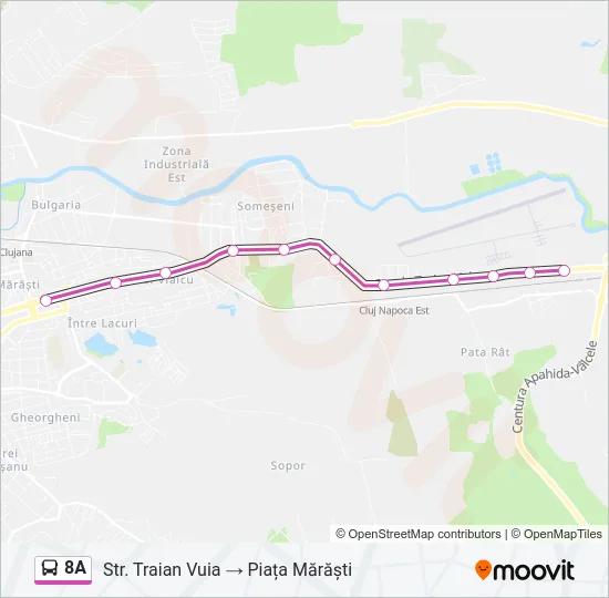 8A Bus Line Map