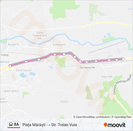 8A Bus Line Map